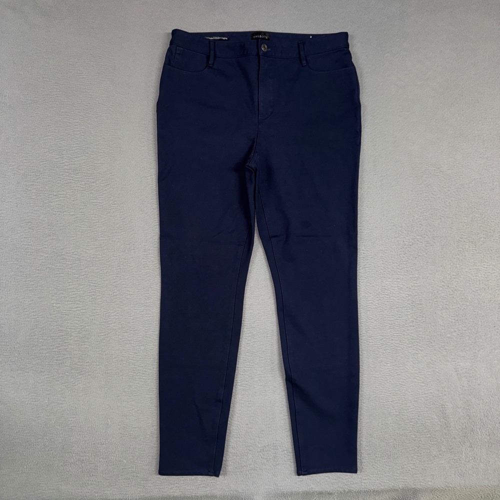 Talbots Pants Womens 10 Navy Blue Soho 5-Pocket Jegging Slim Stretch Casual